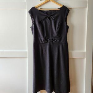 Anne Klein black dress with bow detail size 14